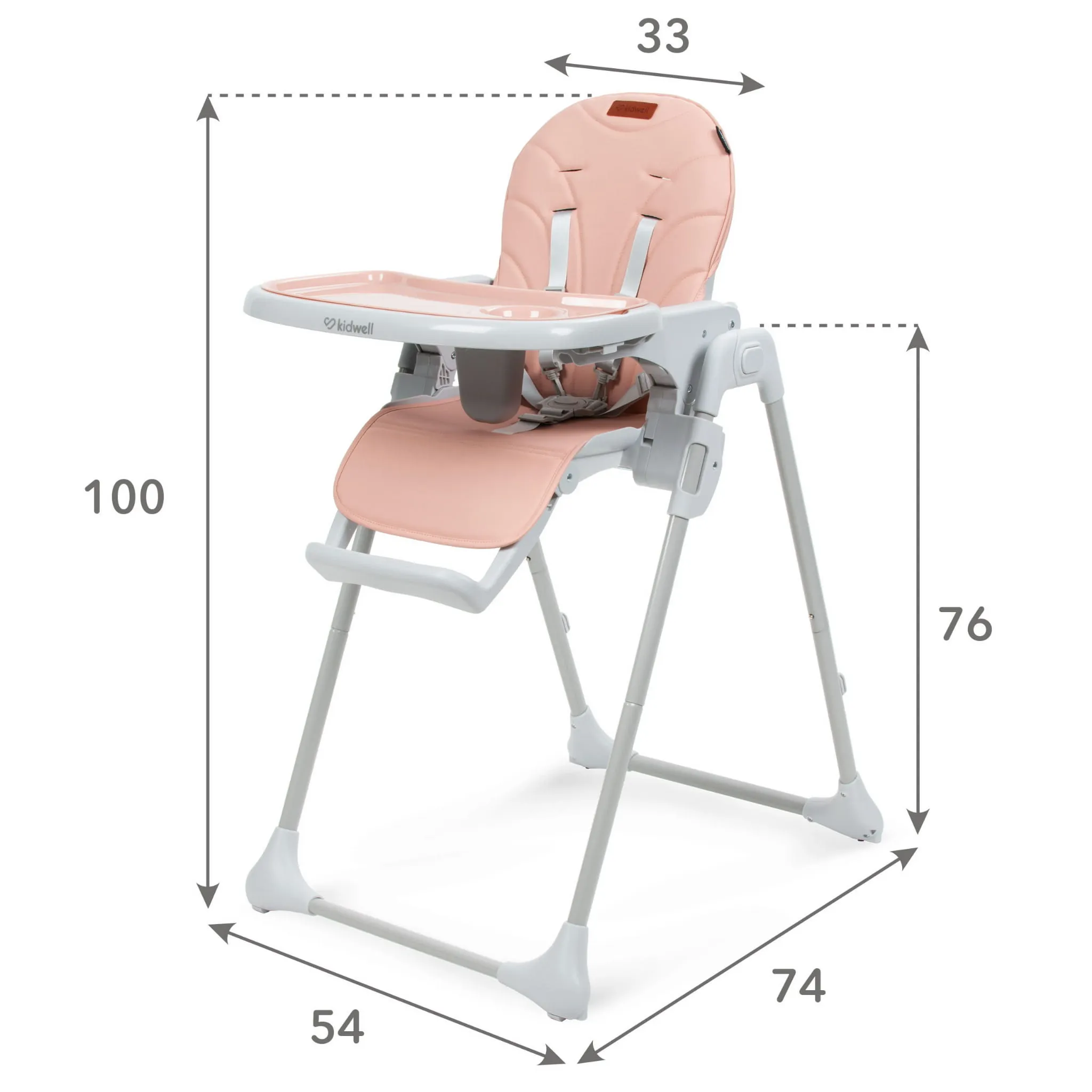 Стульчик для кормления Kidwell Beno pink